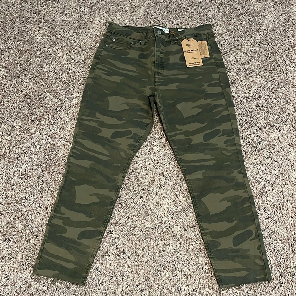 Lucky Brand Bridgette Crop 10/30 Camouflage Jeans